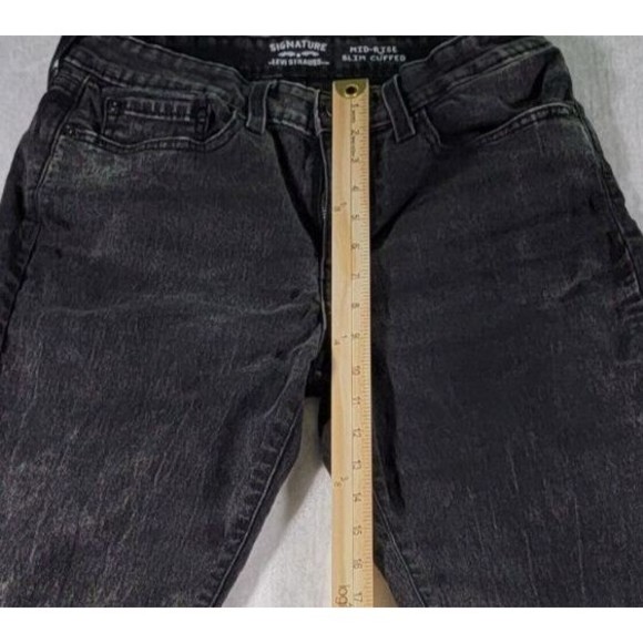 Levi's Signature Jeans Mid-Rise Slim Cuffed Women's Premium Denim Size 4 - Picture 9 of 16